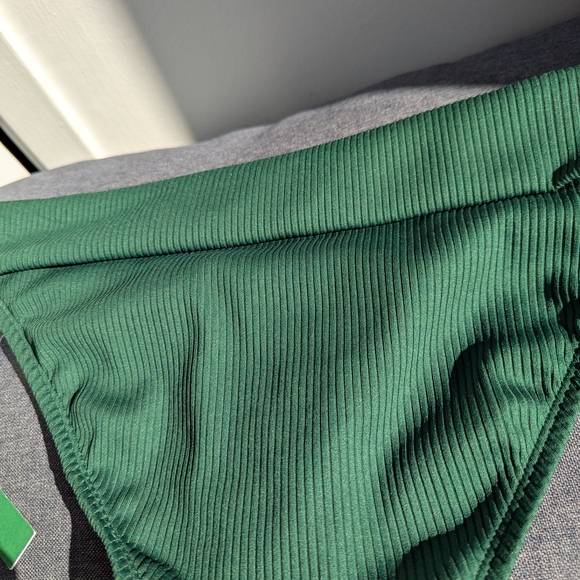 Green Ribbed Bikini Bottom - Picture 6 of 9